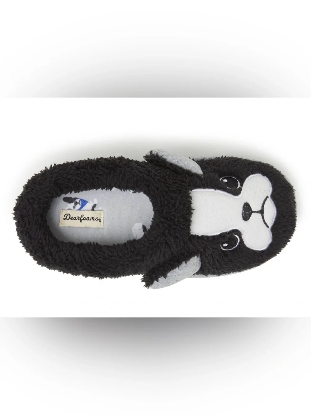 NEW Kid’s Dearfoams Peyton French Bull Dog Slip-On Clog House Slippers Size 4 5